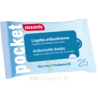 Assanis Pocket Lingette Antibactérienne Mains Paquet/25 à La Seyne sur Mer